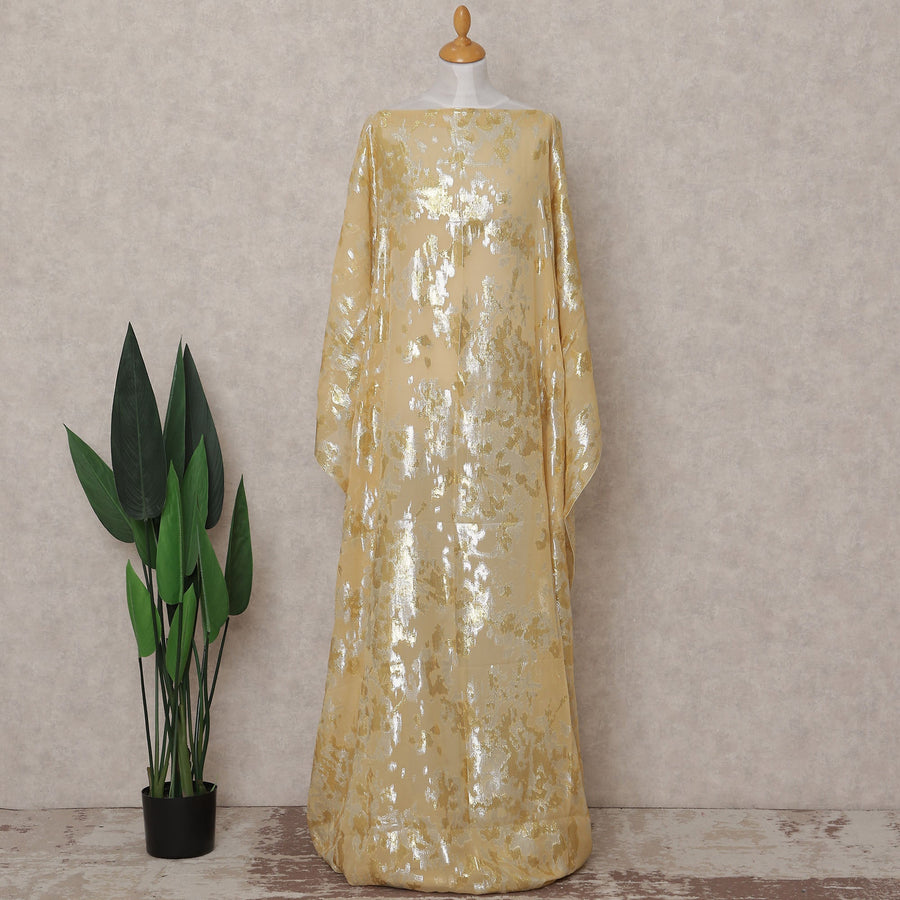 Champagne Gold Silk Chiffon Dirac Fabric Piece
