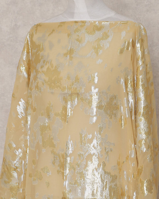Champagne Gold Silk Chiffon Dirac Fabric Piece