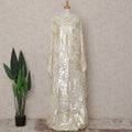 Ivory Cream Silk Chiffon Dirac Fabric Piece