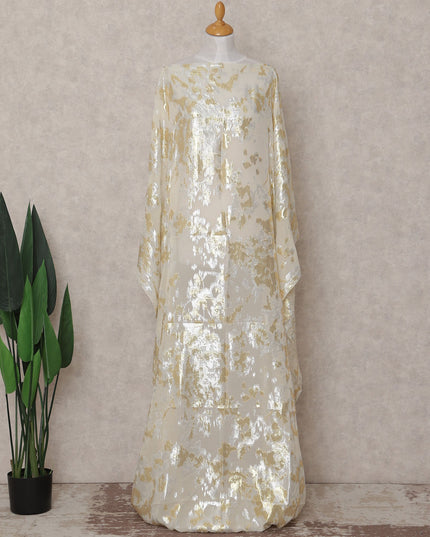 Ivory Cream Silk Chiffon Dirac Fabric Piece