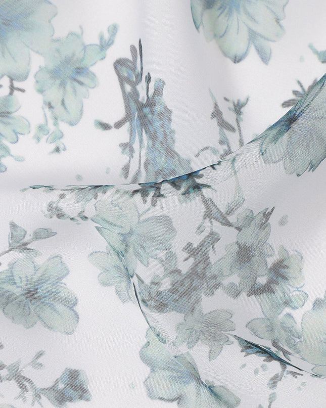 Powder Blue Silk Chiffon Fabric 110cm | Regal Fabrics