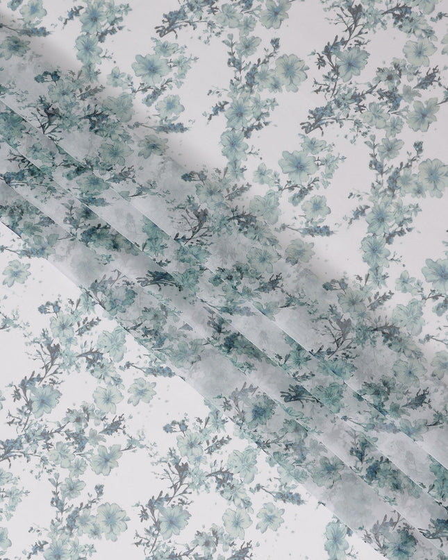 Powder Blue Silk Chiffon Fabric 110cm | Regal Fabrics
