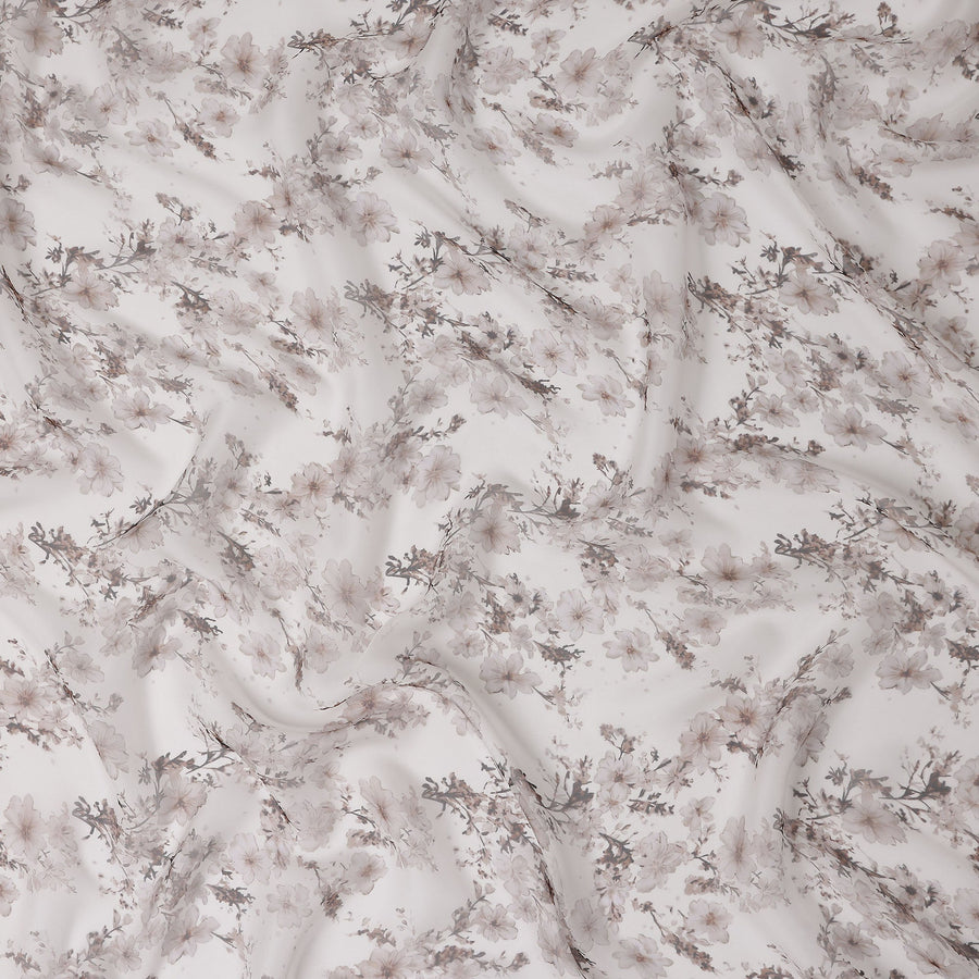 Mushroom Taupe Silk Chiffon Fabric 110cm | Regal Fabrics