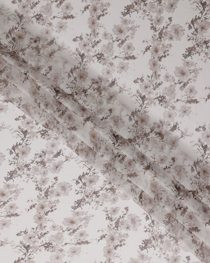 Mushroom Taupe Silk Chiffon Fabric 110cm | Regal Fabrics