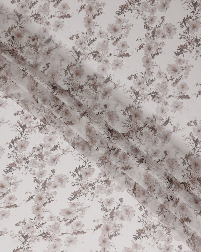 Mushroom Taupe Silk Chiffon Fabric 110cm | Regal Fabrics