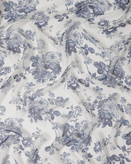 Slate Blue Silk Chiffon Fabric 110cm | Regal Fabrics