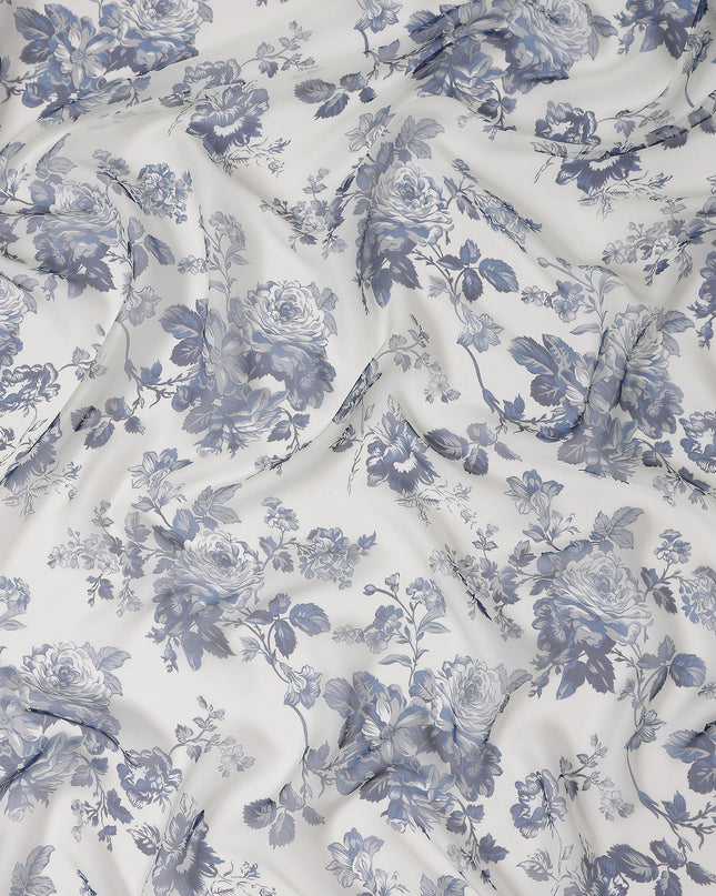 Slate Blue Silk Chiffon Fabric 110cm | Regal Fabrics