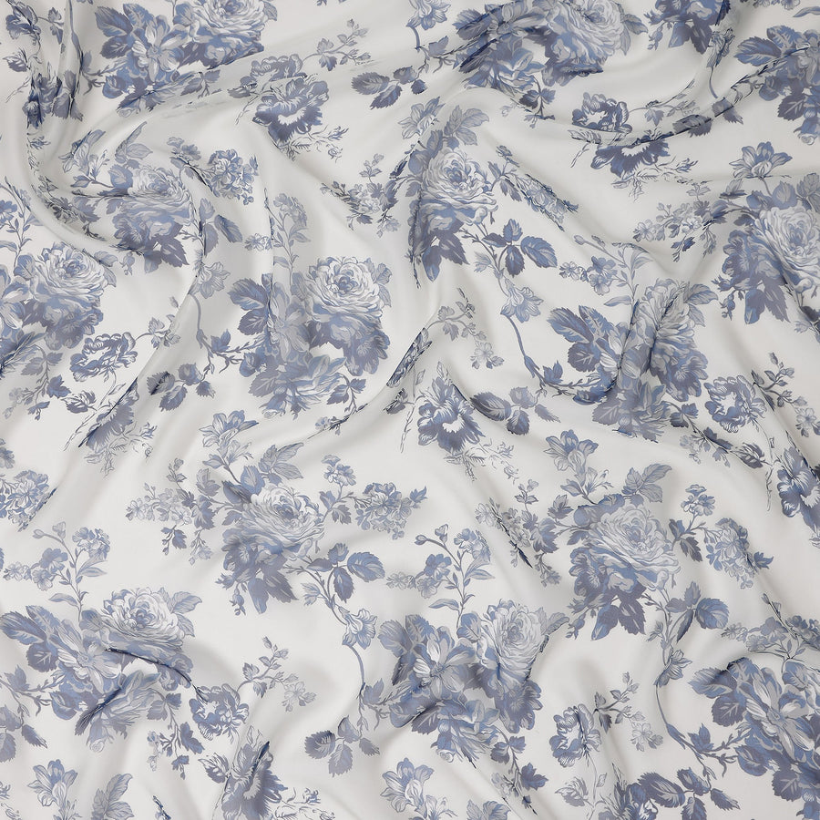 Slate Blue Silk Chiffon Fabric 110cm | Regal Fabrics