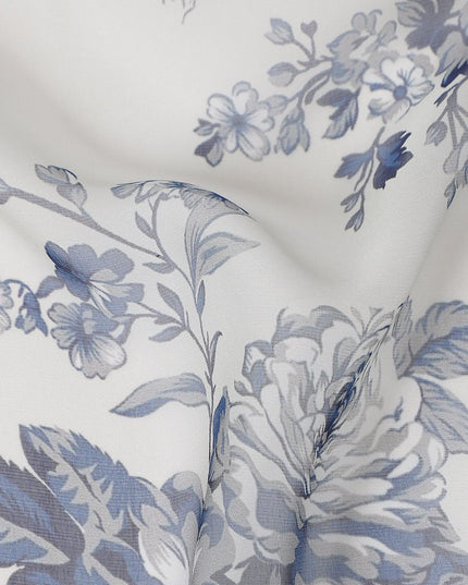 Slate Blue Silk Chiffon Fabric 110cm | Regal Fabrics