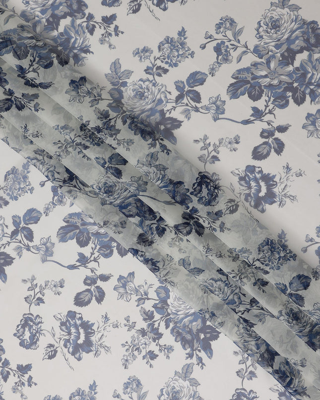 Slate Blue Silk Chiffon Fabric 110cm | Regal Fabrics