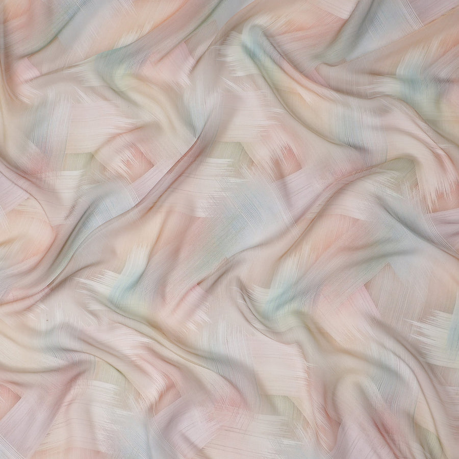 Peach Blush Silk Chiffon Fabric 110cm | Regal Fabrics