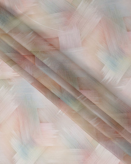 Peach Blush Silk Chiffon Fabric 110cm | Regal Fabrics