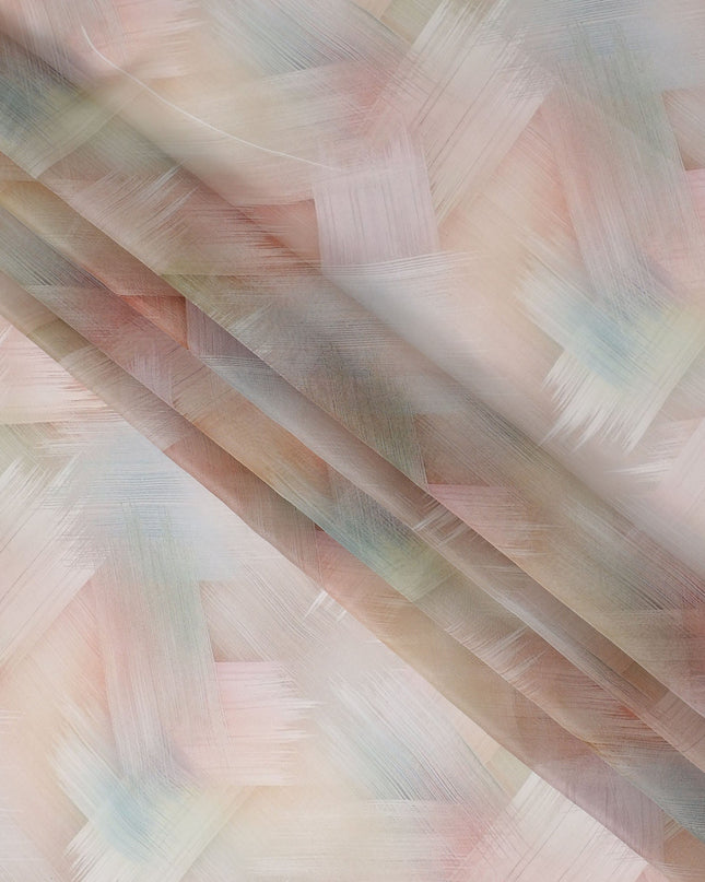 Peach Blush Silk Chiffon Fabric 110cm | Regal Fabrics
