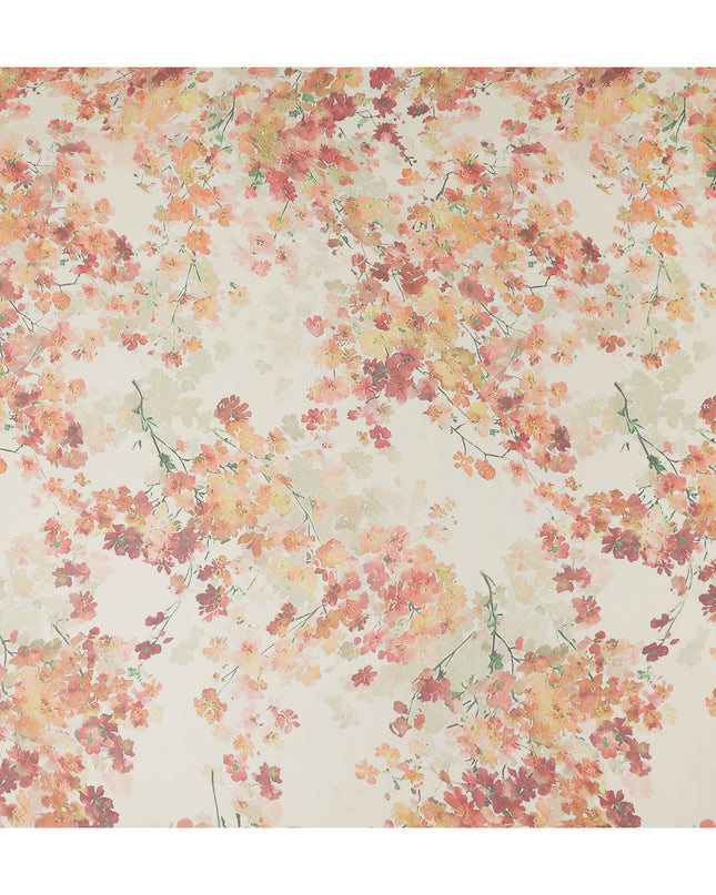 Coral Rust Silk Chiffon Fabric 110cm | Regal Fabrics