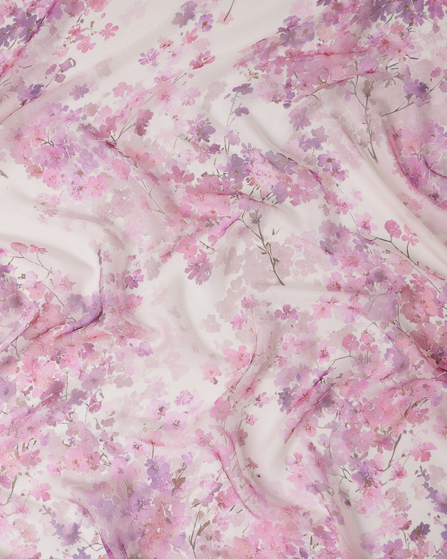 Orchid Pink Silk Chiffon Fabric 110cm | Regal Fabrics
