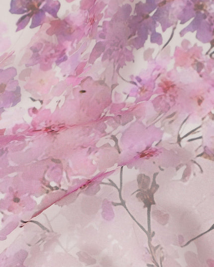 Orchid Pink Silk Chiffon Fabric 110cm | Regal Fabrics