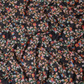 Vibrant Multicolor Floral Cotton Satin Fabric