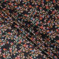 Vibrant Multicolor Floral Cotton Satin Fabric