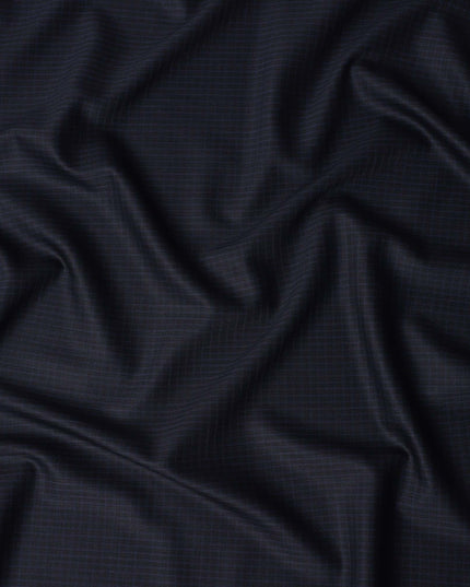 Midnight Navy Blue Wool Suiting Fabric 150cm