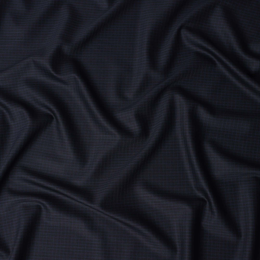 Midnight Navy Blue Wool Suiting Fabric 150cm