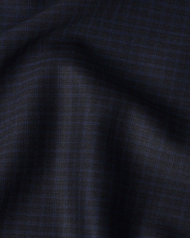 Midnight Navy Blue Wool Suiting Fabric 150cm