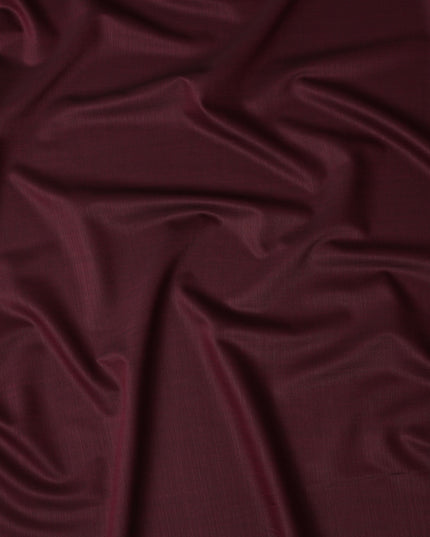 Deep Burgundy Maroon Wool Suiting Fabric 150cm
