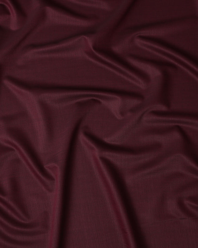 Deep Burgundy Maroon Wool Suiting Fabric 150cm
