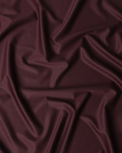 Rich Wine Maroon Wool Suiting Fabric 150cm