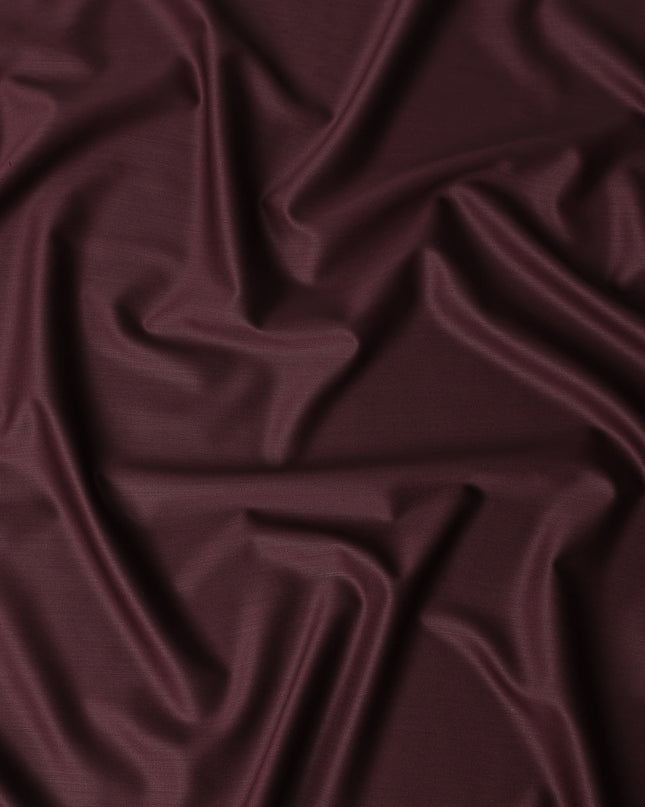 Rich Wine Maroon Wool Suiting Fabric 150cm