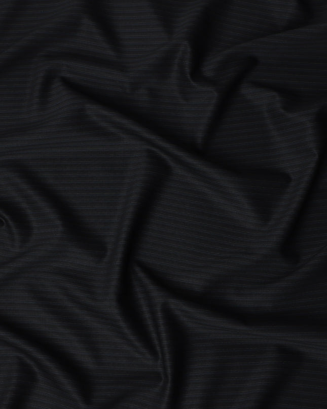 Jet Black Wool Suiting Fabric 150cm