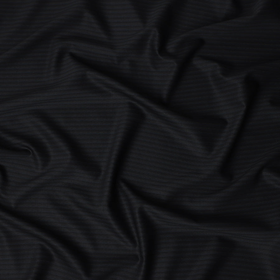 Jet Black Wool Suiting Fabric 150cm