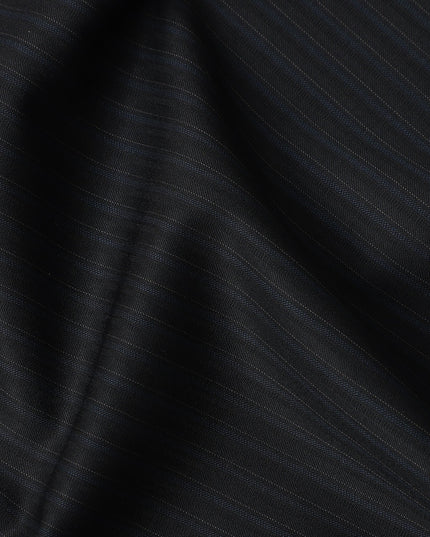 Jet Black Wool Suiting Fabric 150cm