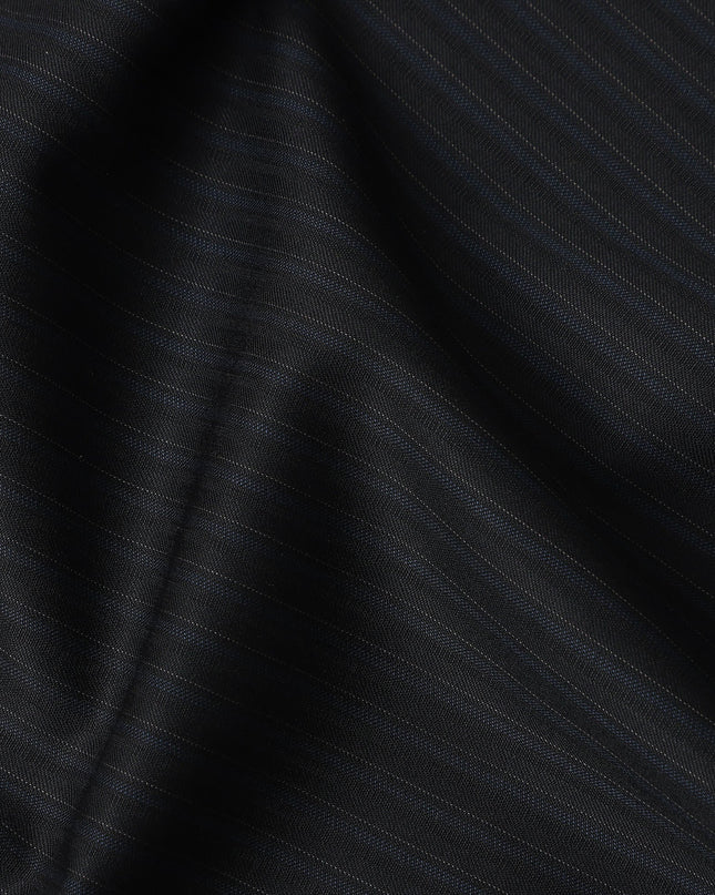 Jet Black Wool Suiting Fabric 150cm