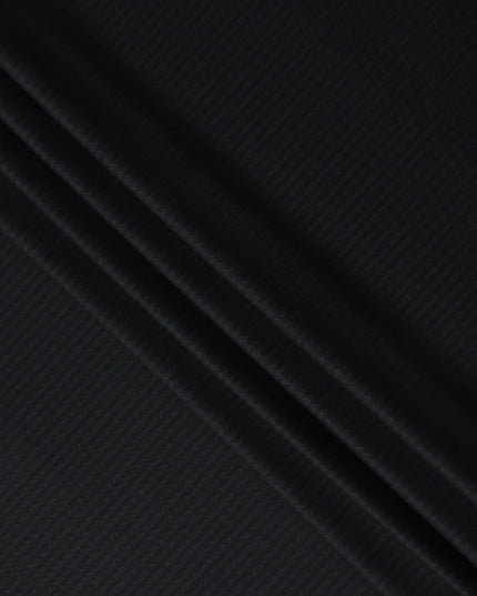 Jet Black Wool Suiting Fabric 150cm