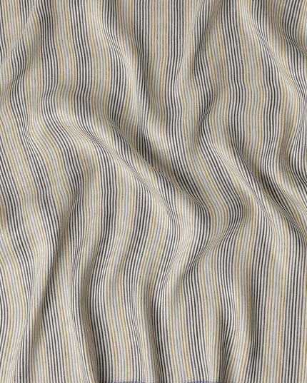 Sandstone Beige Multistripe Cotton Shirting Fabric 150cm