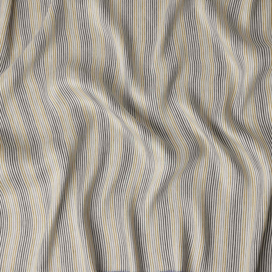 Sandstone Beige Multistripe Cotton Shirting Fabric 150cm