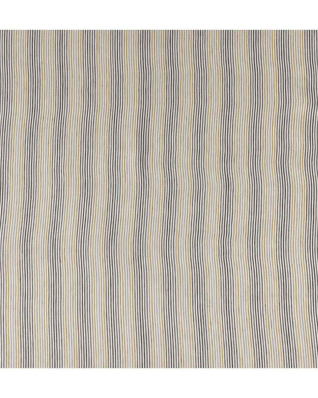 Sandstone Beige Multistripe Cotton Shirting Fabric 150cm