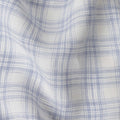 Ivory White Windowpane Cotton Shirting Fabric 150cm