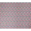 Teal Green Floral Cotton Satin Fabric