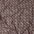 Charcoal Black Floral Cotton Satin Fabric
