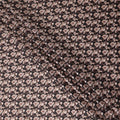 Charcoal Black Floral Cotton Satin Fabric