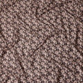 Olive Brown Floral Cotton Satin Fabric
