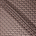 Olive Brown Floral Cotton Satin Fabric