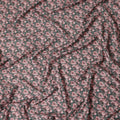 Forest Green Floral Cotton Satin Fabric
