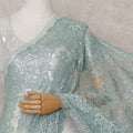 Mint Green Chantilly Lace Saree - D31626