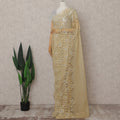 Champagne Gold Chantilly Lace Saree - D31625