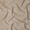 Khaki Taupe Beige Printed Viscose Crepe Fabric 110cm