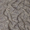 Charcoal Grey Printed Viscose Crepe Fabric 110cm