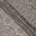Charcoal Grey Printed Viscose Crepe Fabric 110cm