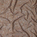 Toffee Camel Brown Printed Viscose Crepe Fabric 110cm